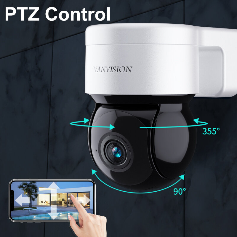 كاميرا PTZ IP للحماية الأمنية ، واي فاي ، تتبع وحدة الذكاء الذكي ، فيديو الشبكة المنزلية في الهواء الطلق ، بالألوان الكاملة ، 5 ميجابكسل