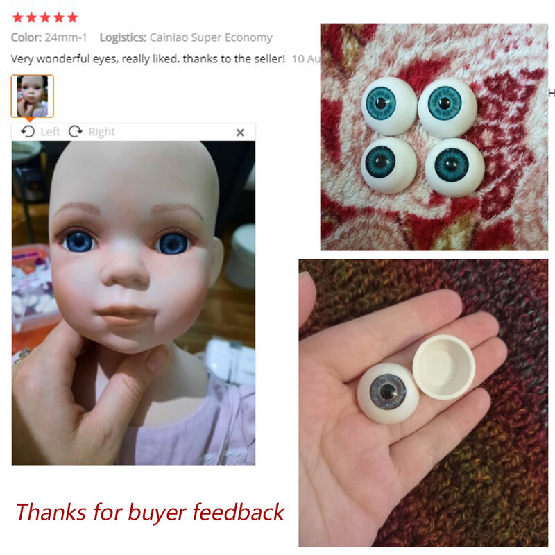 24/30mm Blue Brown Green Doll Acrylic Eyes Doll Eyeball For BJD Doll Making Crafts DIY Eyes Accessories Safety Doll Animals Part