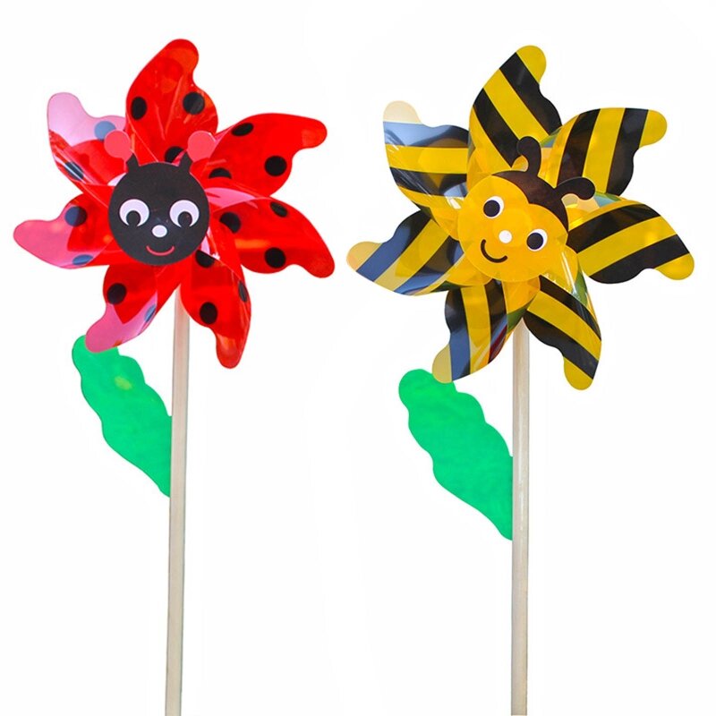 DIY Wind Spinner Yard Pinwheel Garden Decors Easy Assembly Children Outdoor Toys