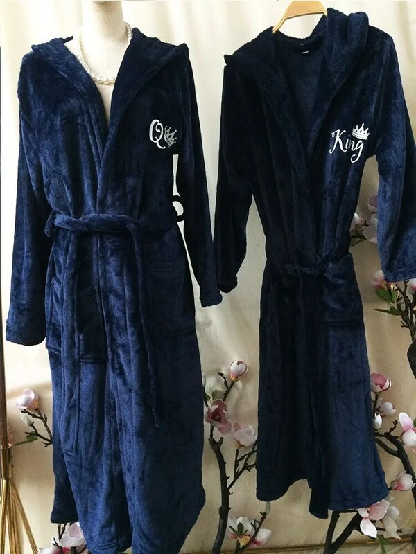 Индивидуальный банный халат с капюшоном для пар, индивидуальный зимний женский свадебный подарок для мужа и жены, индивидуальные Банные халаты 2023