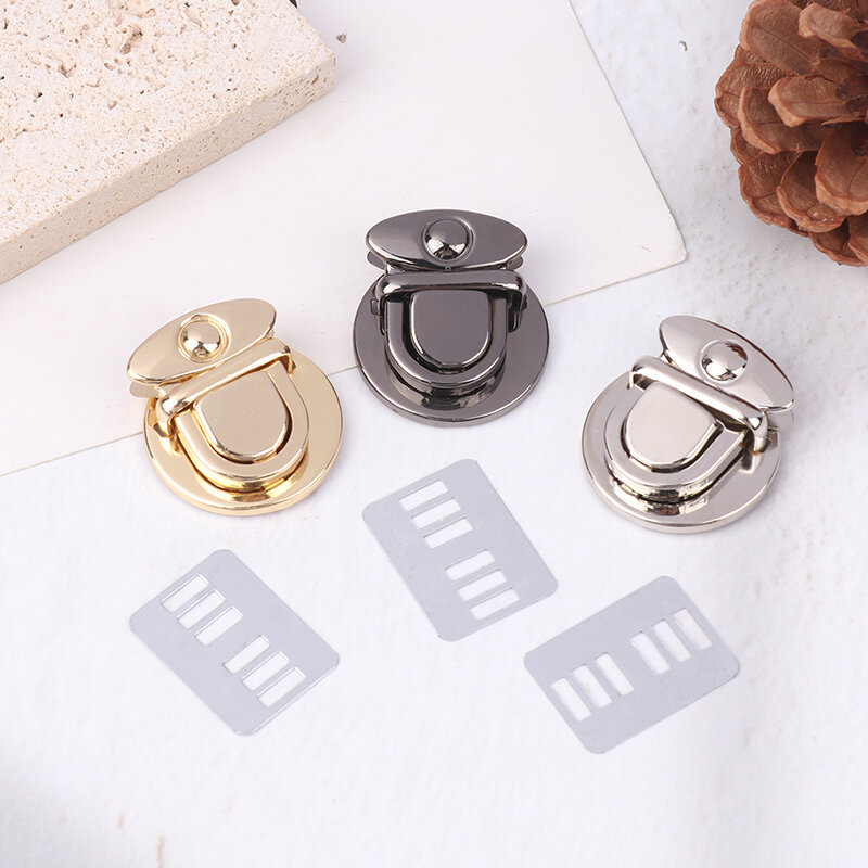 3pcs Women's Bag Lock Clasp DIY Craft Hand Bags Clasp Catch Buckles Metal Snap Clasp Locks Wallet Buckle Totes Fasteners