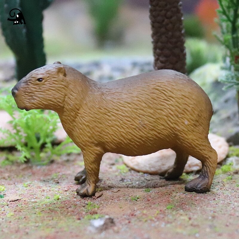 1PC Simulation toy wild animal model simulation capybara tabletop Home decoration cognitive model