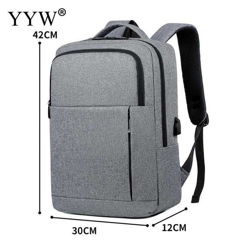 Kilka kieszeni miękki plecak Organizer Oxford o dużej pojemności torba na laptopa w stylu Casual z ładowaniem USB podróżny zapinany na zamek błyskawiczny plecak przeciw złodziejowi