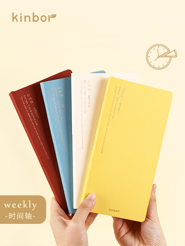 Kinbor-Cuaderno planificador semanal, Agenda Diaria mensual, cuaderno de registro portátil, Bloc de notas, escuela, 2023/2022