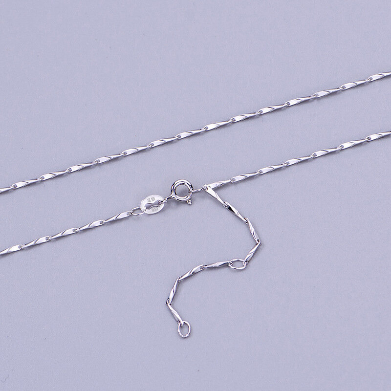 40 3 3cm verstellbare Halskette Premium 999 Silber schlichte Halsketten für Frauen Schmuck DIY machen Versorgung für Anhänger funkelnde Kette
