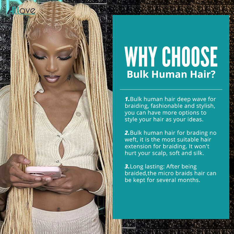 613 светлые волнистые объемные человеческие волосы для плетения, 100% Необработанные объемные человеческие волосы для наращивания, без уточка, человеческие волосы для плетения