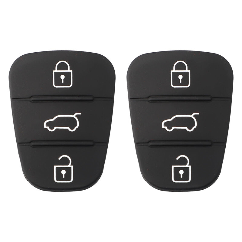 Cubiertas negras para botones de llave, carcasa de plástico para Hyundai I10, I20, I30, Hyundai Ix35, Ix20, Kia, Amanti, 3 botones