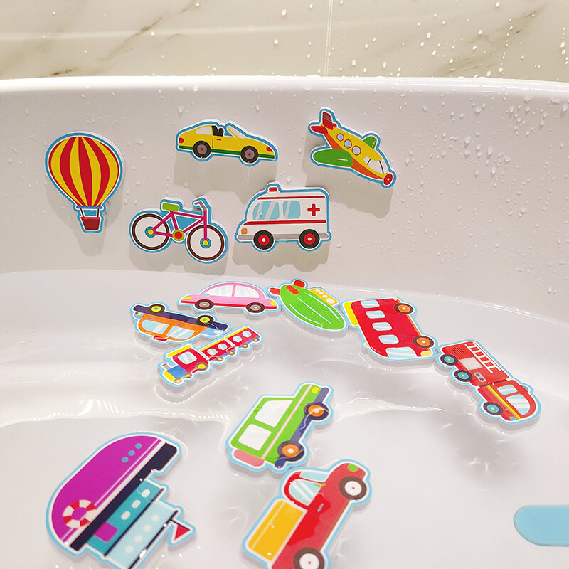 Baby Bath Toys Cars Boat Cognitive Floating Toy Foam EVA Puzzle Bathing Toys for Kids Children Bathroom Play Water Game Toys