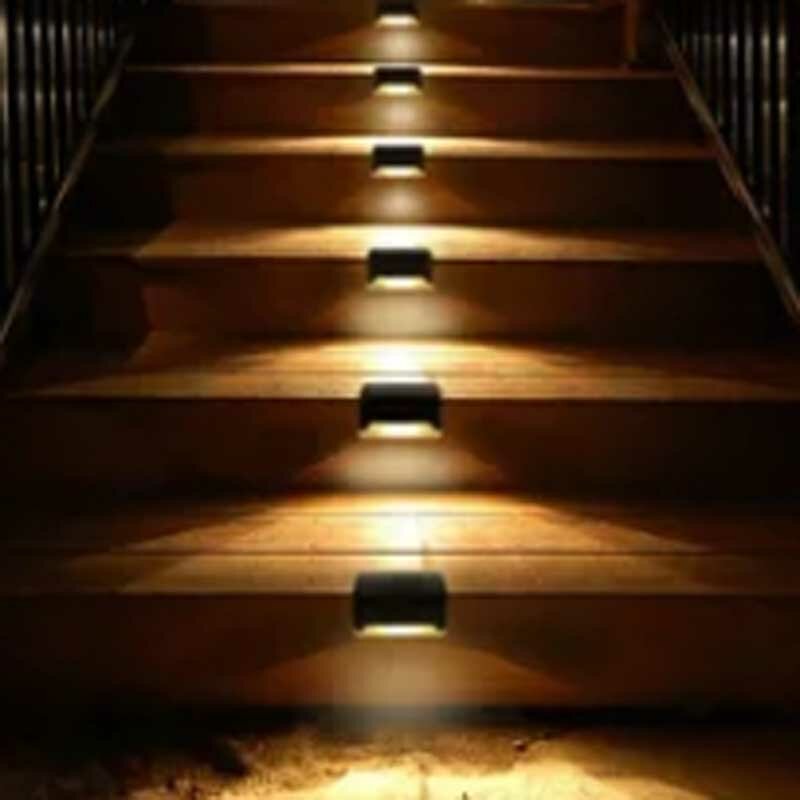 태양광 계단 조명, 난간 조명, 계단 조명, 야외 LED 계단 조명, 안뜰 장식 벽 조명