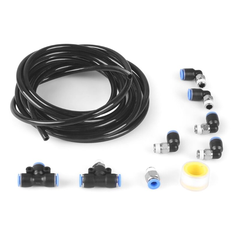 Industrial Grade Push Lock Black Vacuum Fitting set Turbo- Wastegate & Solenoid fits for Turbo- Vehicles Car Accessories