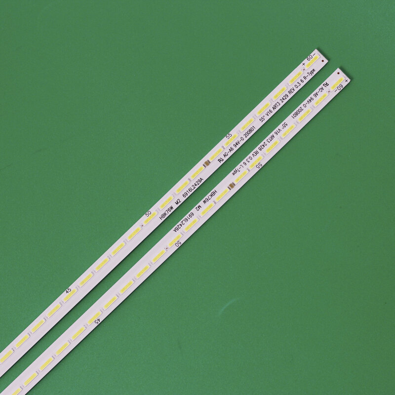 Kit 2 buah strip lampu latar LED 2Pin strip 5555uh7700 55 V16 ART3 strip 2428A ((FJ)(M1) 55lh6000