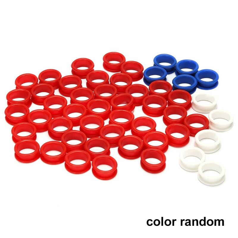 Anéis de dedo de silicone para qualquer tesoura, 50 peças inserções de silicone para corte de cabelo ferramentas acessórios cores mistas