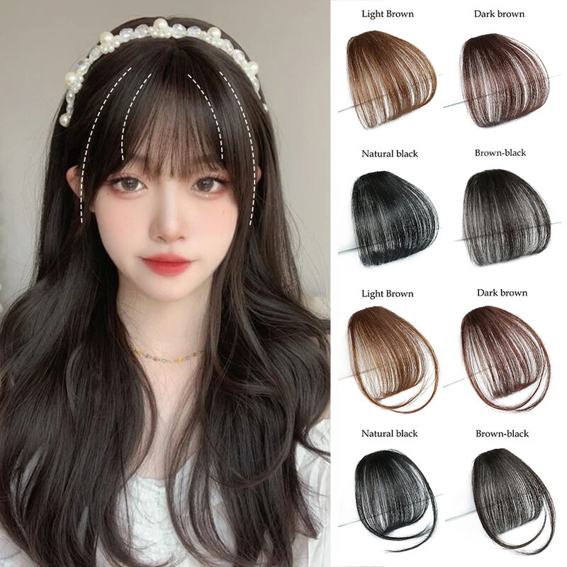 Wig piece for women hair patch for women 3D French style bangs naturally fluffy light and seamless block