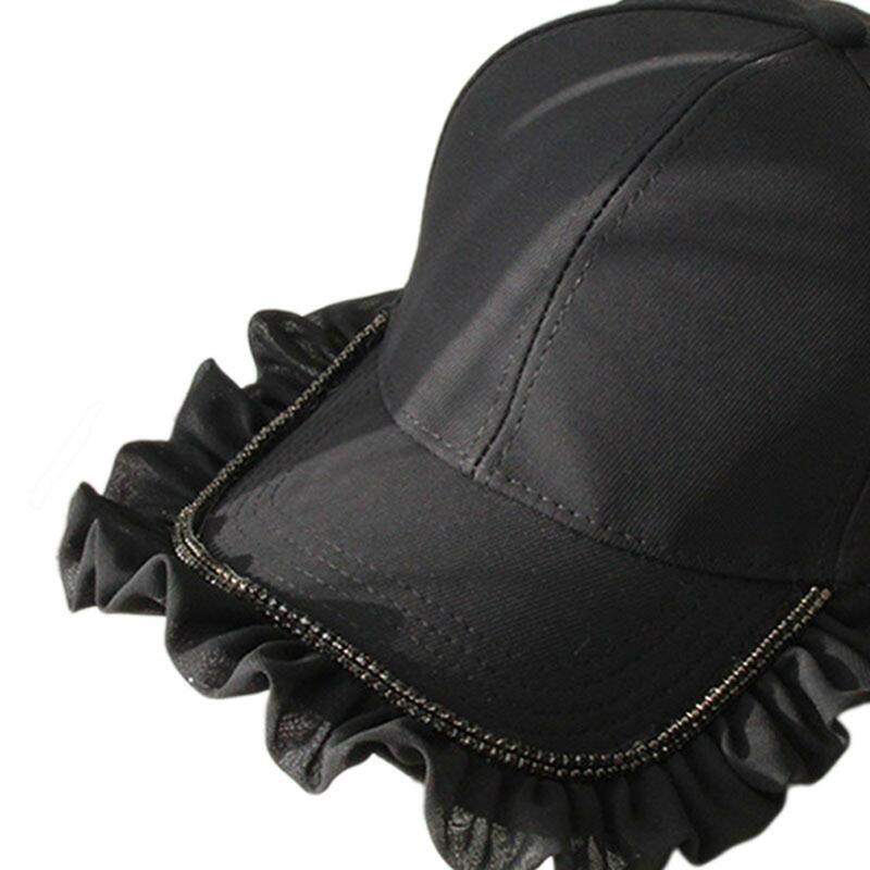 Topi Baseball wanita Streetwear modis, topi olahraga bisbol dapat disesuaikan untuk berkemah musim gugur musim panas liburan piknik