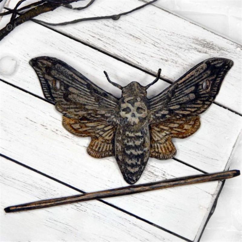 Hairpin Intricately Crafted Hairpin Glamorous Stunning Retro Hairpin With Moth Design Dragon Retro Hairpin Witch Gothic Moth
