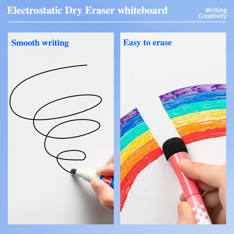 Premium Whiteboard Wall Sticker Static Cling, No Adhesive No Damage to Wall, Easy to Clean and Reuse for Home, School and Office