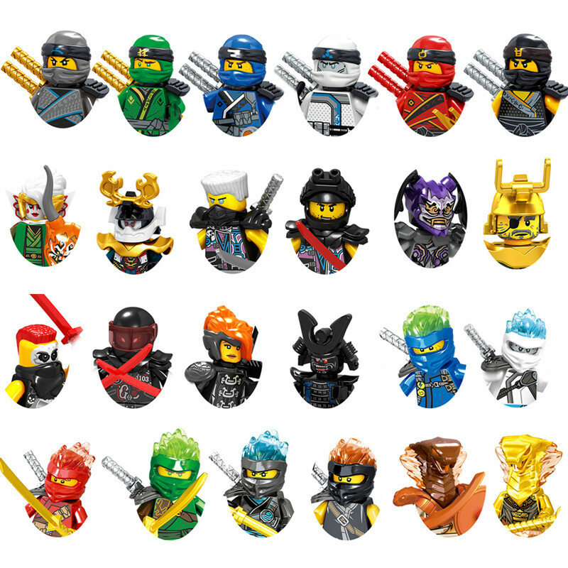 Ninja Figures Building Block for Kids, Jay Zane, Kai, Nya, Lloyd, Samukai, Cole, Harumi, Ultra Violet, Pyro, Snake, Morro, Block Toy