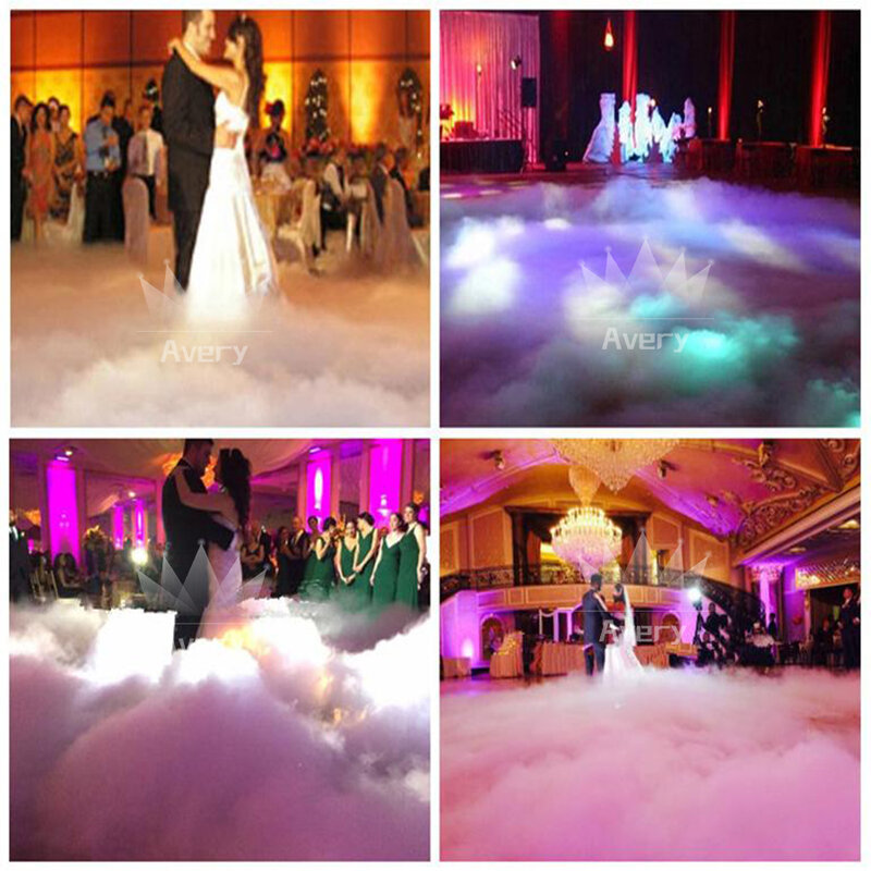 0 Tax 1-6Pcs 3500W 6000W Dry Ice Fog Machine Stage Special Effects Low Ground DMX512 Smoke Machine For Wedding Events With Pipe
