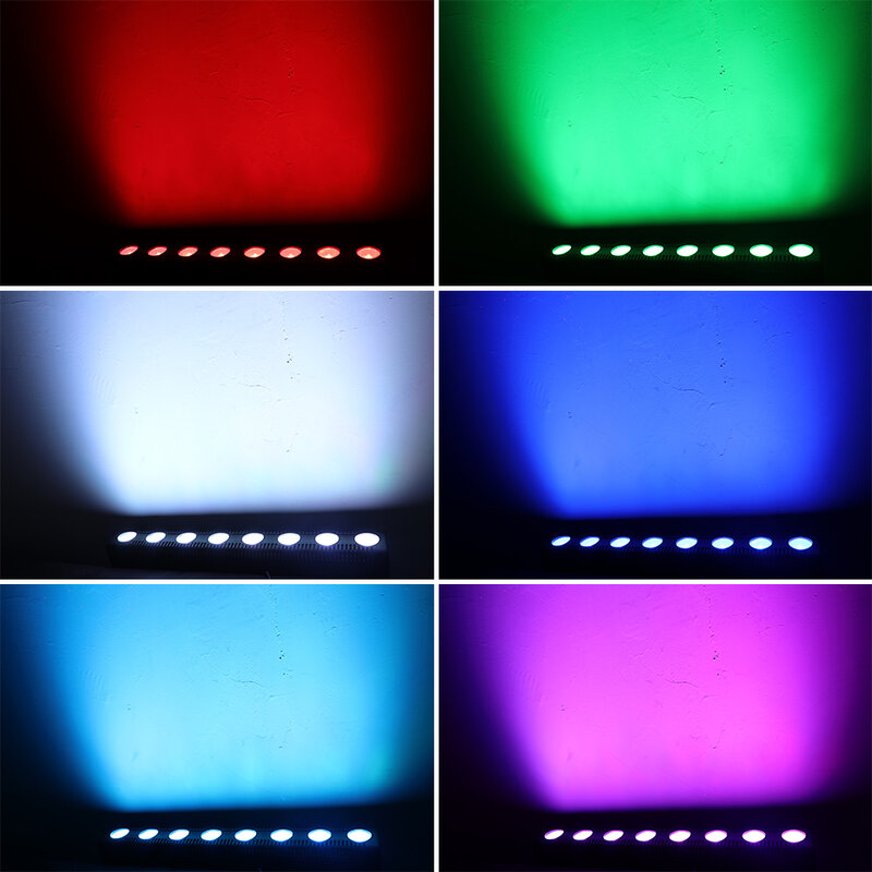 الغريبة 8 LED RGBW 4IN1 DMX الجدار غسل مصباح DJ ديسكو حفلة ضوء المرحلة تأثير للرقص بار عطلة الزفاف عيد الميلاد هالوين تزيين