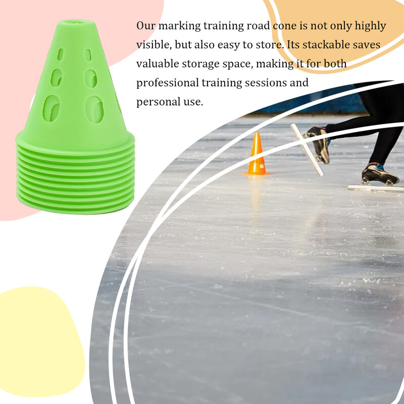 Sepakbola Trainning kerucut 10 buah stadion menandai latihan kelincahan penanda gratis Slalom Skate tumpukan cangkir peralatan pelatihan sepak bola