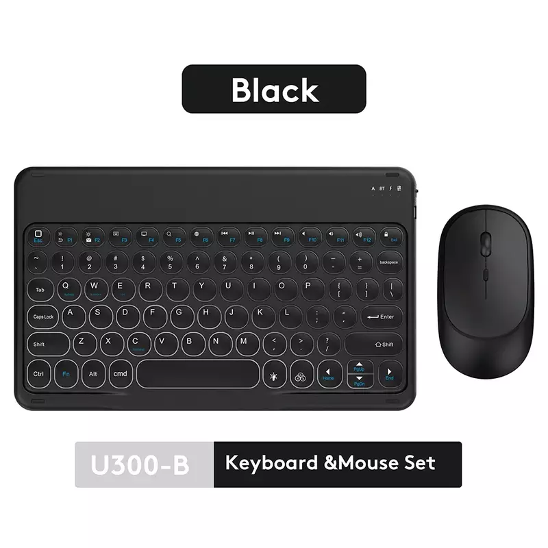 Recarga portátil tablet teclado sem fio para ipad samsung xiaomi huawei teclados bluetooth e mouse para ios android teclado