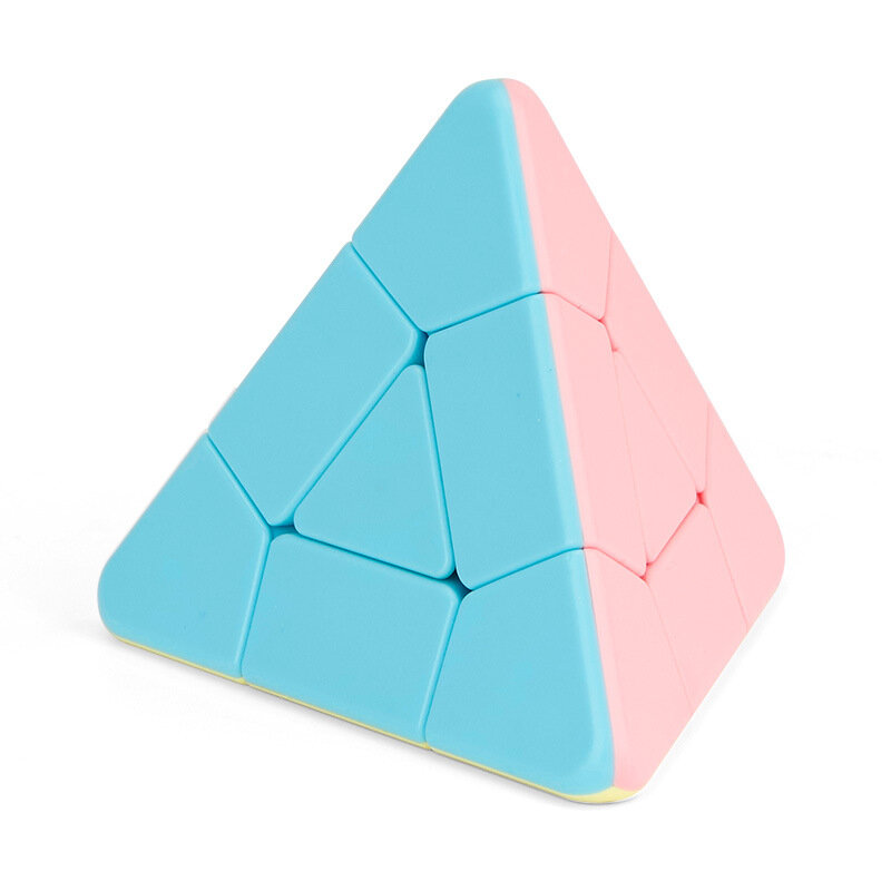 Cubing Classroom-molino de viento para niños, hoja de arce, triángulo, pirámide, puzle, macarrón, JinZiTa, cubos mágicos