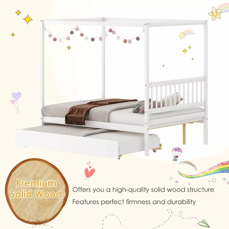 Rangka tempat tidur anak, tanpa kotak pegas diperlukan, rangka tempat tidur anak