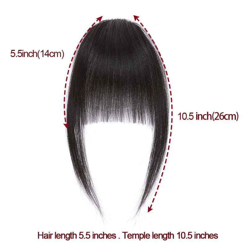Rich Choices 9g Clip-in Bangs With Temples Real Human Hair Small Fringe Mini Bangs Natural Hair Piece Hair Clips For Extensions