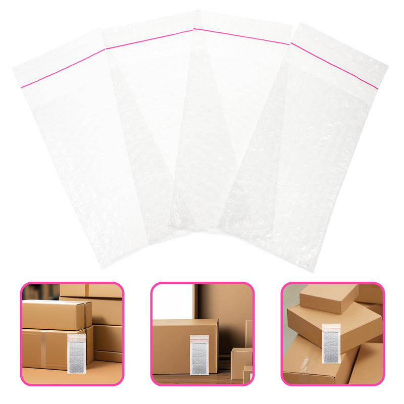 Bubble Bag Foam Padding Pacote plástico, suprimentos para pequenas empresas, 50 Pcs