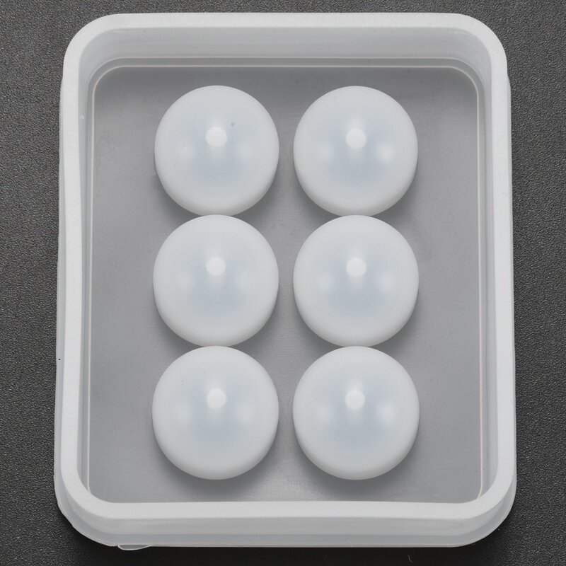 2pcs Kugel Ball Silikon Perlen formen mit Löchern rund Epoxy für Schmuck, Polymer Ton Seife machen, cabochon Edelstein Handwerk, dia