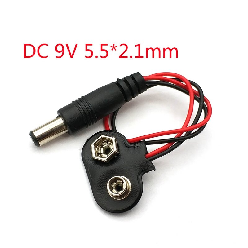 Experimental 9V Battery Buckle 10cm Snap Cable To DC 9V Clip Male Line Battery Adapter for R3 DIY Jack Connector