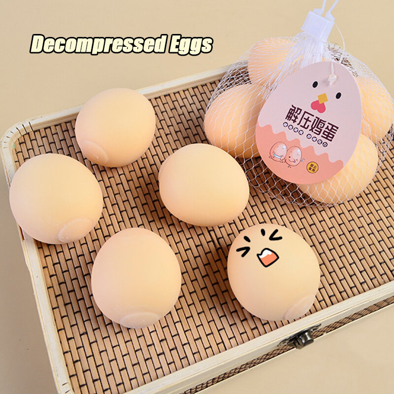 Egg Squeeze Toy Squishi Children Squeezing Poached Egg Kneading Mini Chick Eggs Stress Relief Toy Egg Pinch Toy For Toddler