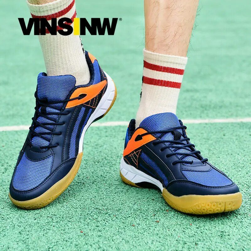 Tênis de badminton masculino outono/inverno tênis de vôlei leve senhoras rendas respirável grande tamanho sapatos de treinamento 36-45