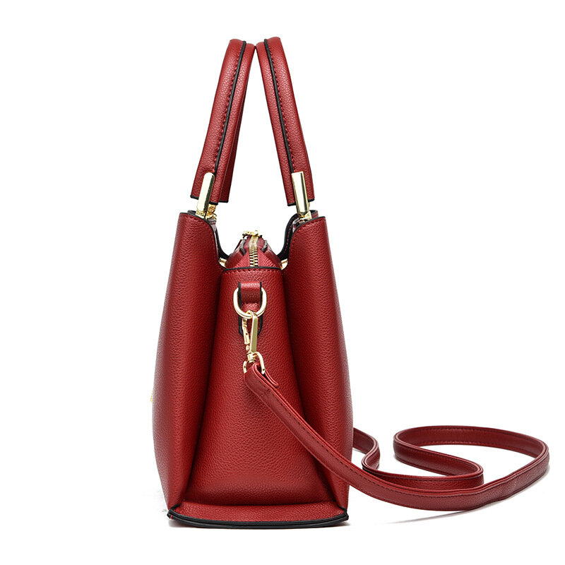 Модная однотонная сумка на одно плечо с жемчужной цепочкой, портативная Повседневная вместительная сумка через плечо для женщин