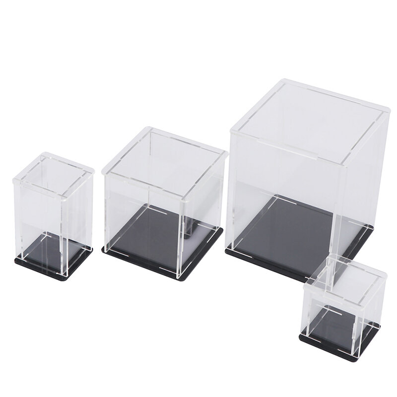 Acrylic Display Case Self-Assembly Clear Cube Box UV Dustproof Toy Protection