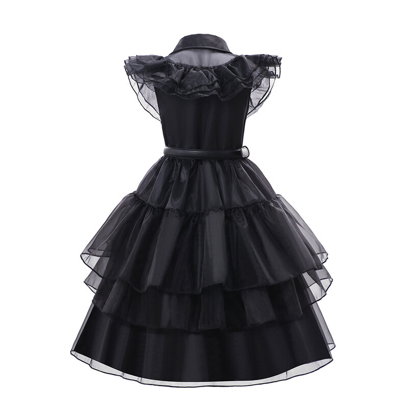 Wednesday Costume for 3-12T Girl Carnival Halloween Black Events Cosplay Dress Fashion Gothic Vestido Kids Evening Party Clothes