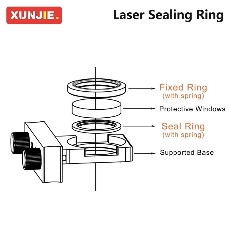 Raytools Spring Seal Ring 35.5x27.7x3.2mm for Protection Lens Used on BW240 BW330 BF330 Raytools Fiber Laser Head