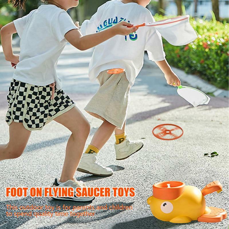 Disk Shooter Boys Toys Duck Design Toy Kit Step On Flying Toy Pop Flying Toy Family Outdoor Game Flying Disc Toy Party Favor
