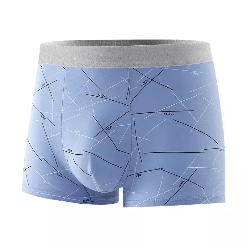 Simple and Comfortable Men's Briefs Men's Boxers Youth Mid-waist Boxers Boys Plus Size Shorts Head