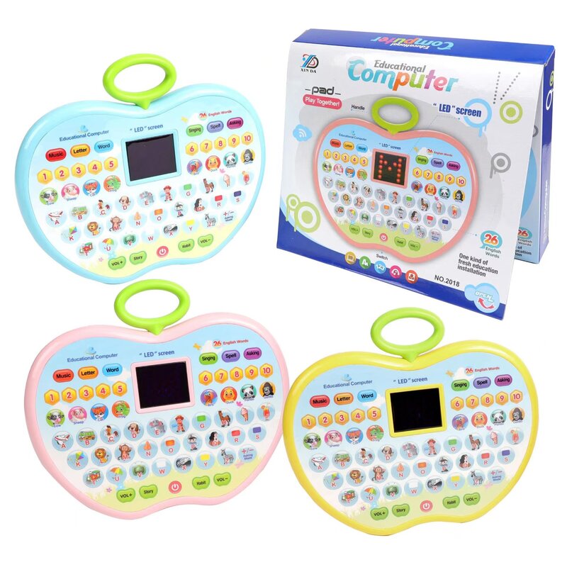 Children'S Puzzle Voice Early Education,  Machine, Apple Tablet Story Machine With Led, Big Content Story Learning Machine Toys