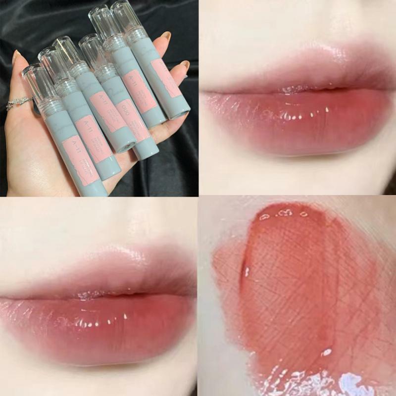 1/3/5 buah kaca Lip Glaze, produk kecantikan, Lip Gloss cair cangkir anti lengket minyak bibir untuk wanita
