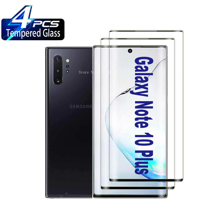 2/3ชิ้นกระจกเทมเปอร์โค้งสำหรับ Samsung Galaxy Note 10 + PLUS A2 Core ฟิล์มกระจกกันรอยฟรีค่าจัดส่ง