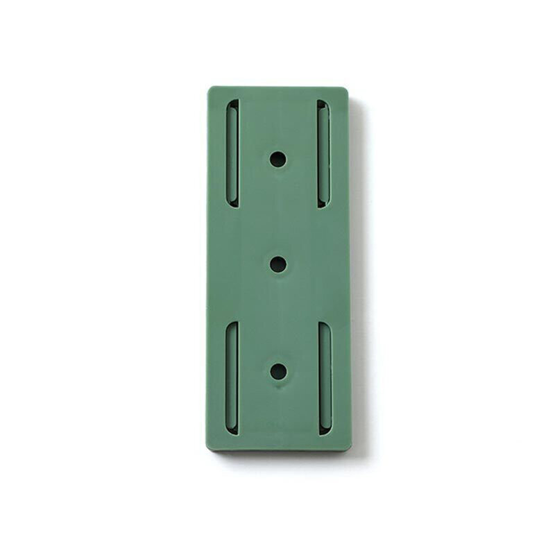 1x fissatore per strisce di presa di corrente autoadesivo montato a parete supporto per spina a fila libera di punzoni per cucina Home Office