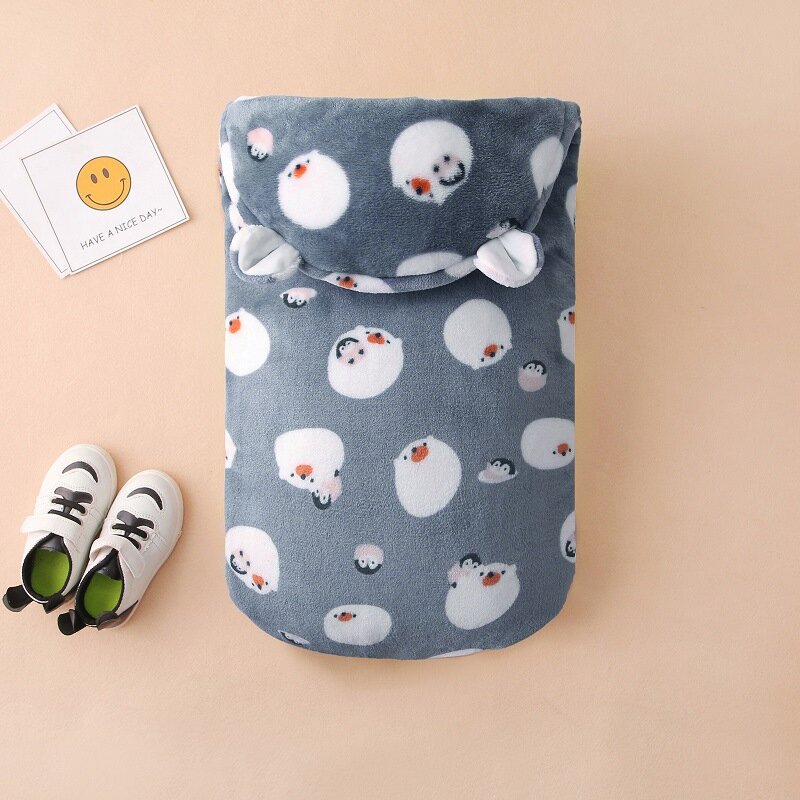 Baby Carrying Quilt Sleeping Bag, Autumn and Winter Newborn Thickened Swaddle, Going Out with Cotton Padded Quilt and Pajamas