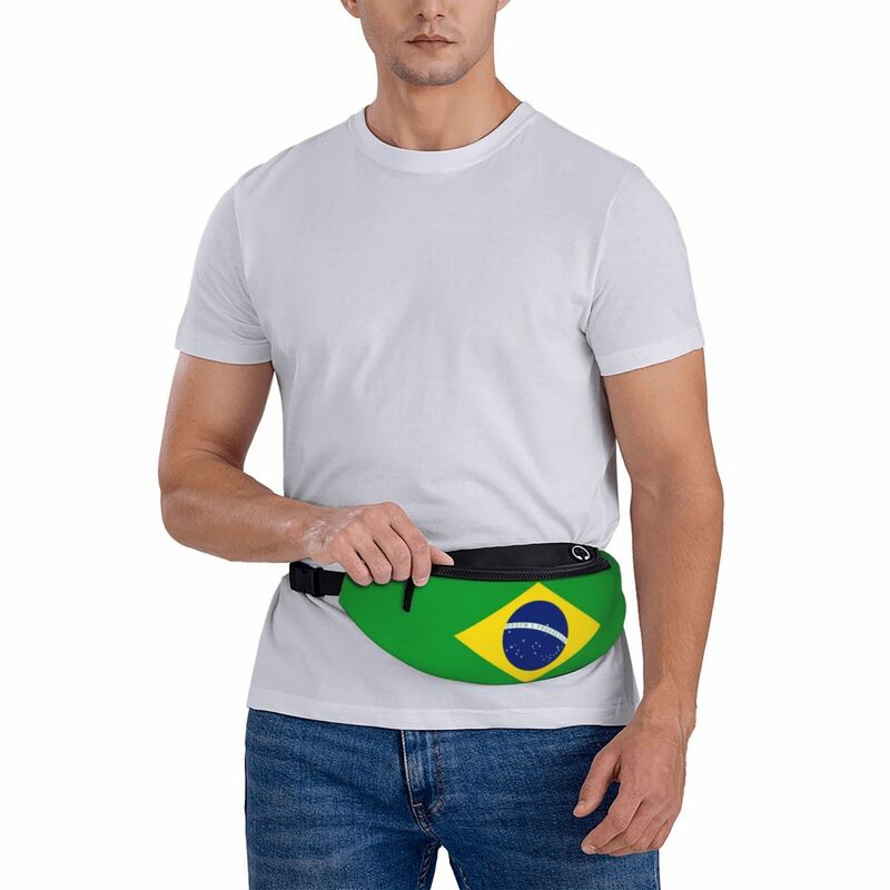 Bolso con correa de bandera de Brasil, tendencia de mercancía para mujer, bolsa de compras