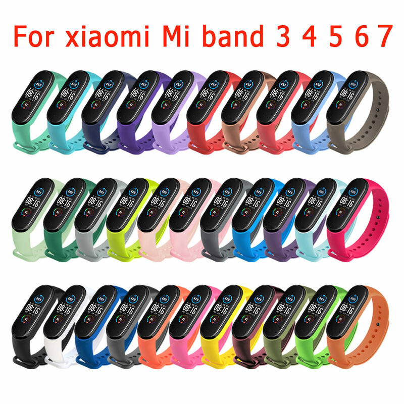 ZK30-Bracelet de montre pour Xiaomi Mi Band, 7, 6, 5, 4, 3, Bracelet en silicone, Dragonne, ATA Band 3, 4, ELD5, Smartwatch, Accessoires