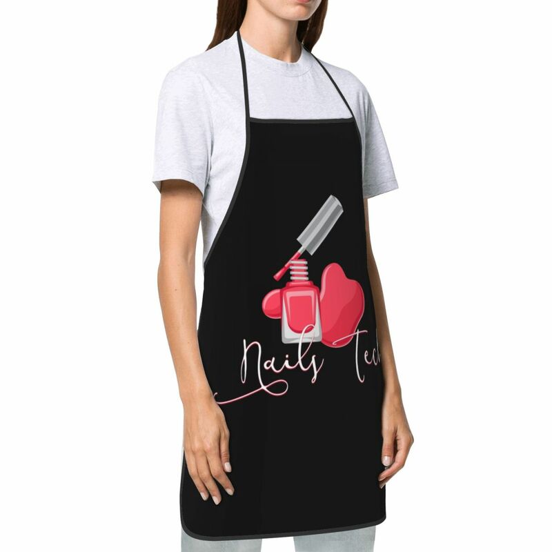 Celemek Bib cat kuku mode uniseks dewasa wanita pria koki Tablier Masakan untuk memasak dapur kuku manikur teknologi lukisan