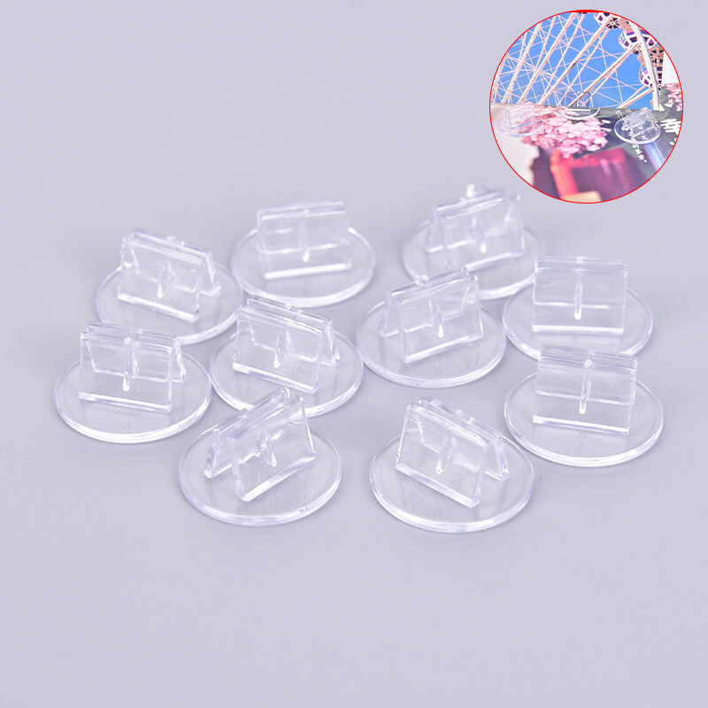 Soporte de plástico para tarjetas, accesorios transparentes únicos para juegos de mesa de papel, 10 piezas