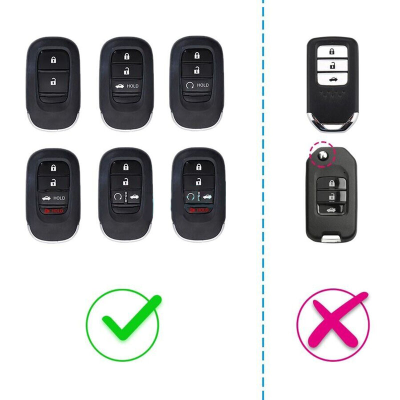 자동차 키 케이스 커버 쉘, 파일럿 투명 TPU 키 케이스, 혼다, 시빅 11, 어코드, CR-V, HR-V