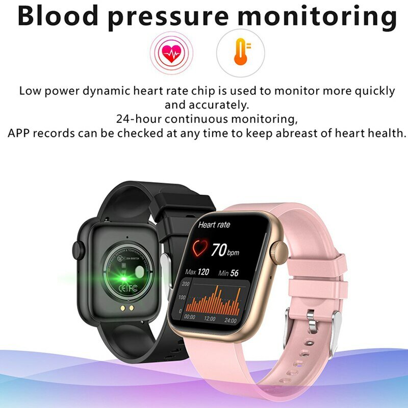 LIGE-Full Touch Screen Smart Watch para mulheres, Bluetooth Call, relógios impermeáveis, Sport Fitness Tracker, Smartwatch para senhora